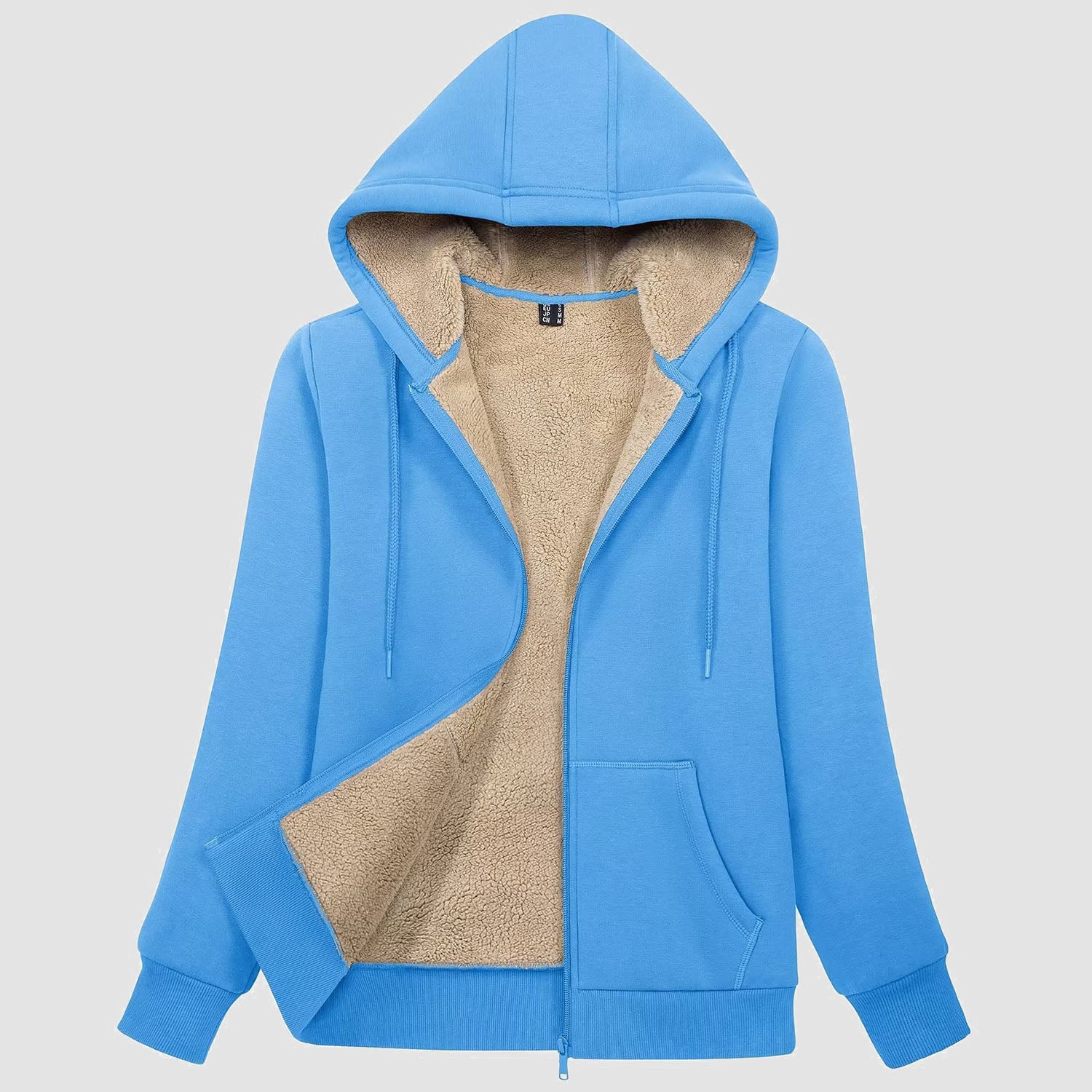 Women's Zip-Up Sherpa Lined Fleece Hoodie Jacket - MAGCOMSEN