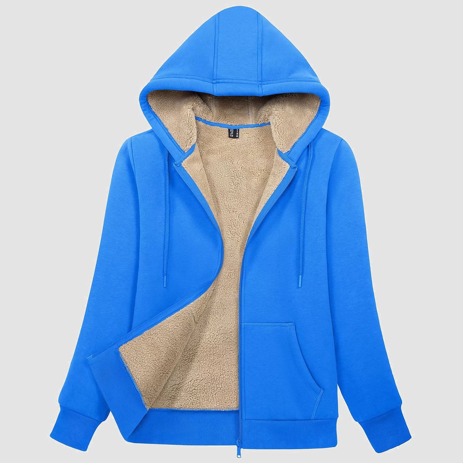 Women's Zip-Up Sherpa Lined Fleece Hoodie Jacket - MAGCOMSEN