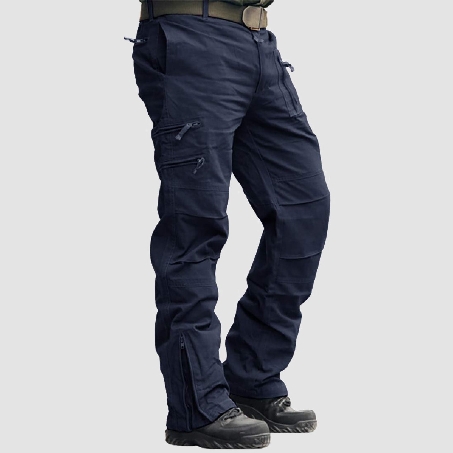 Men's Tactical Cargo Pants with 9 Pockets for Hiking - MAGCOMSEN Color_Navy