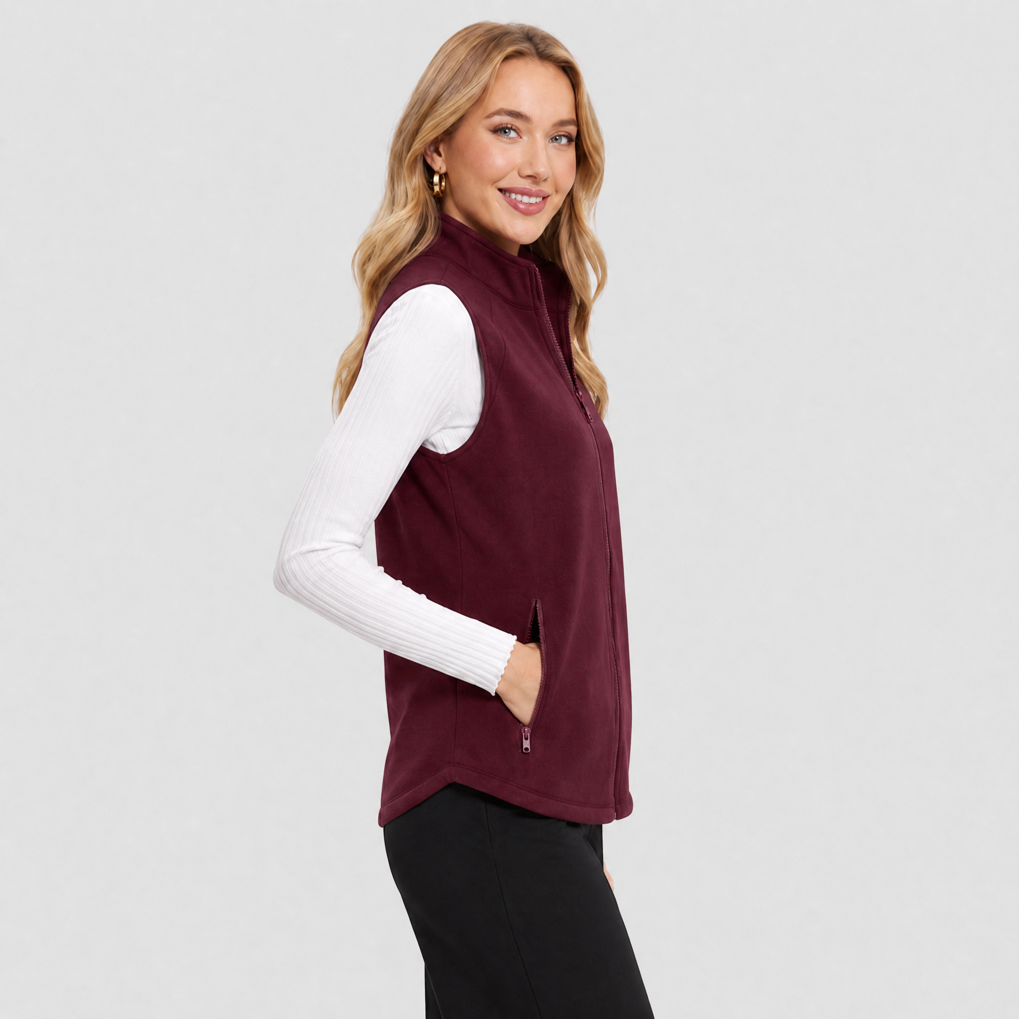 Women's Fleece Vest Sleeveless Lightweight Warmth Jackets