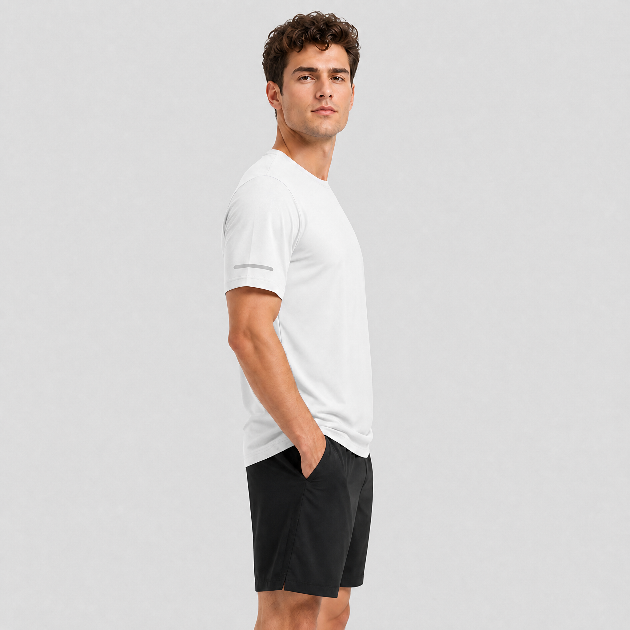 White MAGCOMSEN Men's Dry Fit Sun Protection Stretch Training & Sports T-Shirts in #Color_White