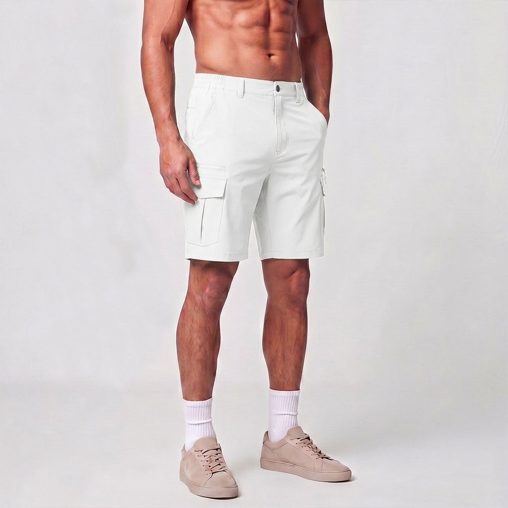 Men 9 Inch Hiking Cargo Shorts - Water Resistant 7 Pocket Stretch Tactical Shorts