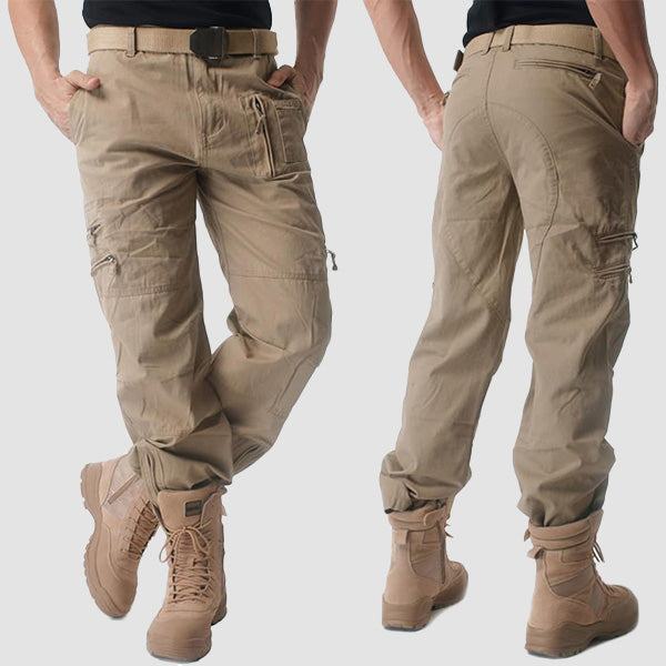 Men's Tactical Cargo Pants with 9 Pockets for Hiking - MAGCOMSEN Color_Sand