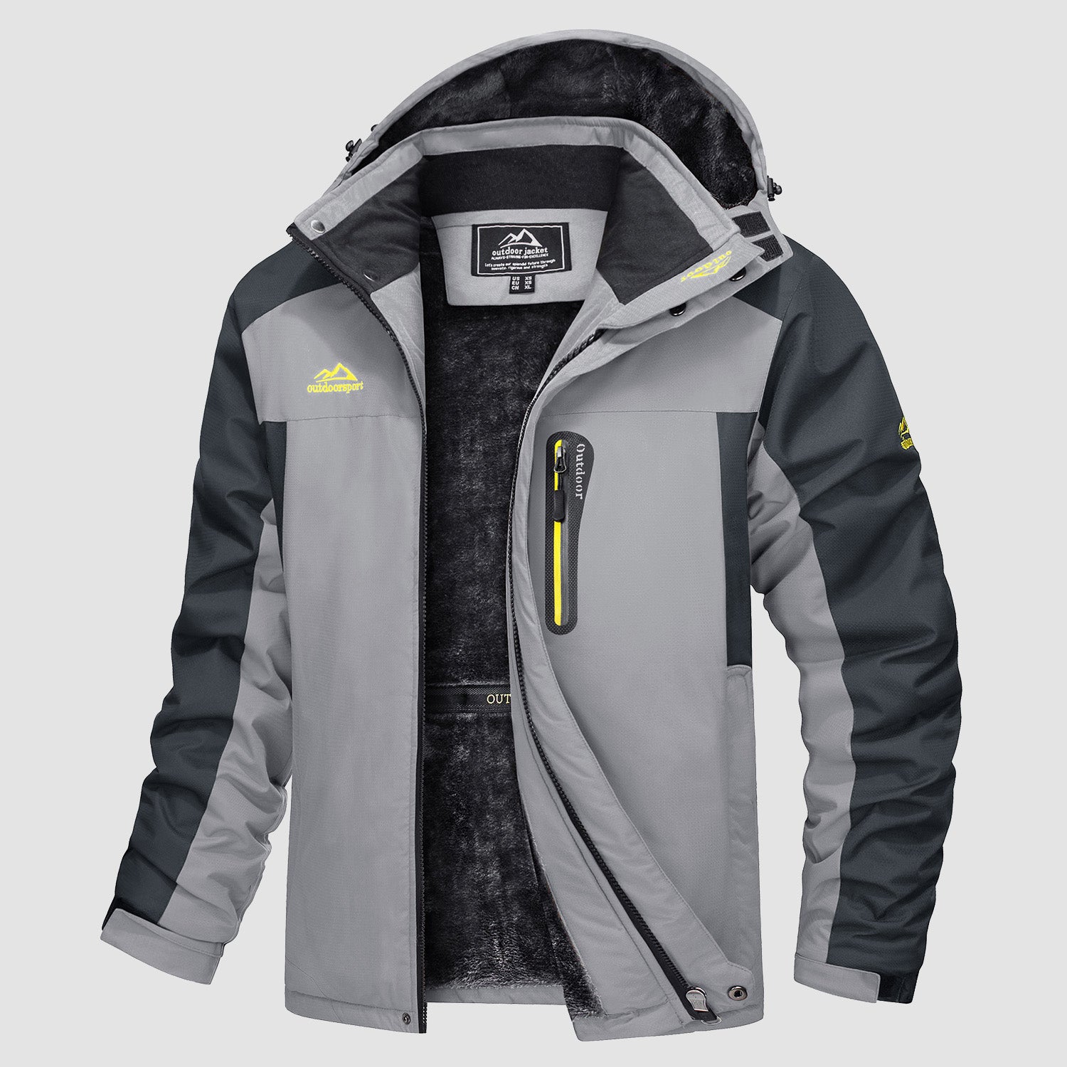 Men's Water Resistant Ski Jacket - Fleece Lined Parka