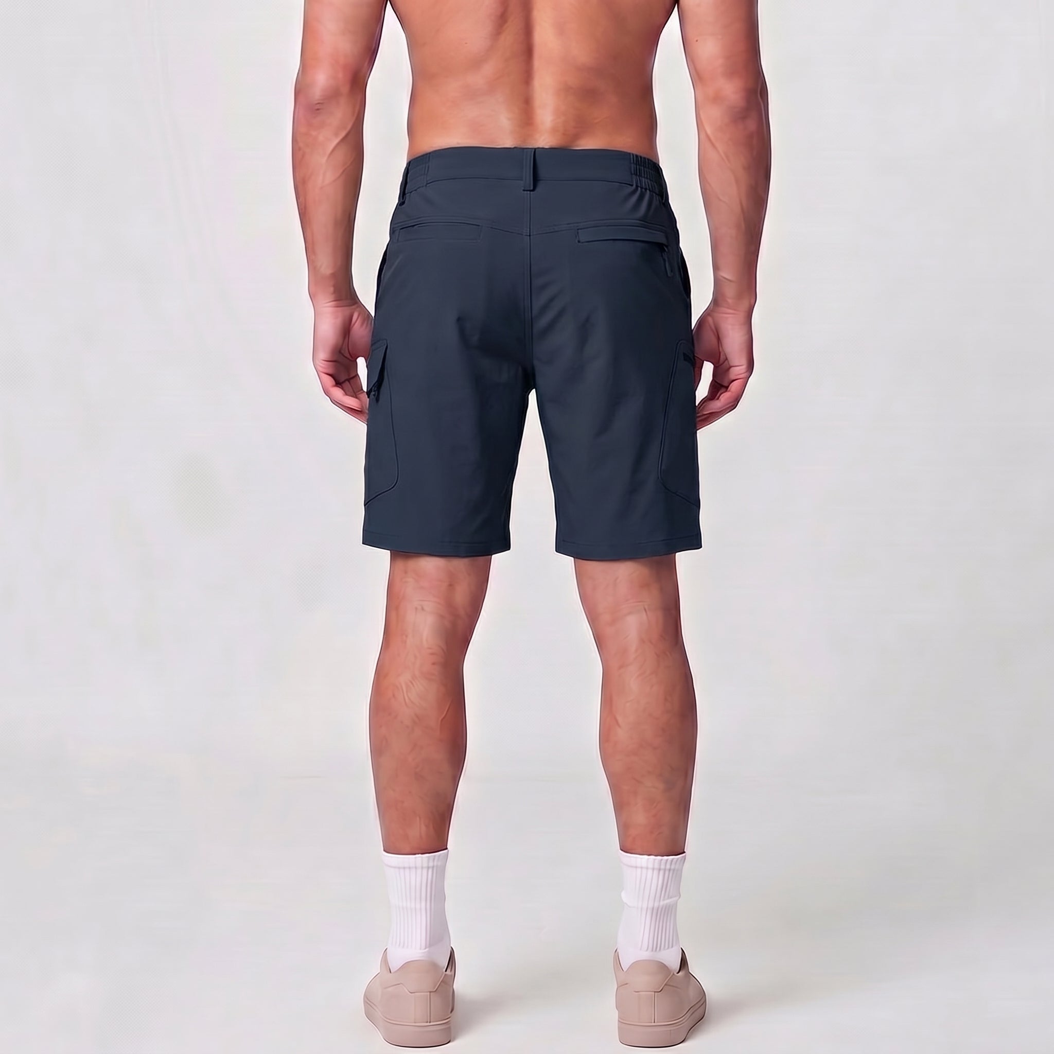 Men 9 Inch Hiking Cargo Shorts - Water Resistant 7 Pocket Stretch Tactical Shorts