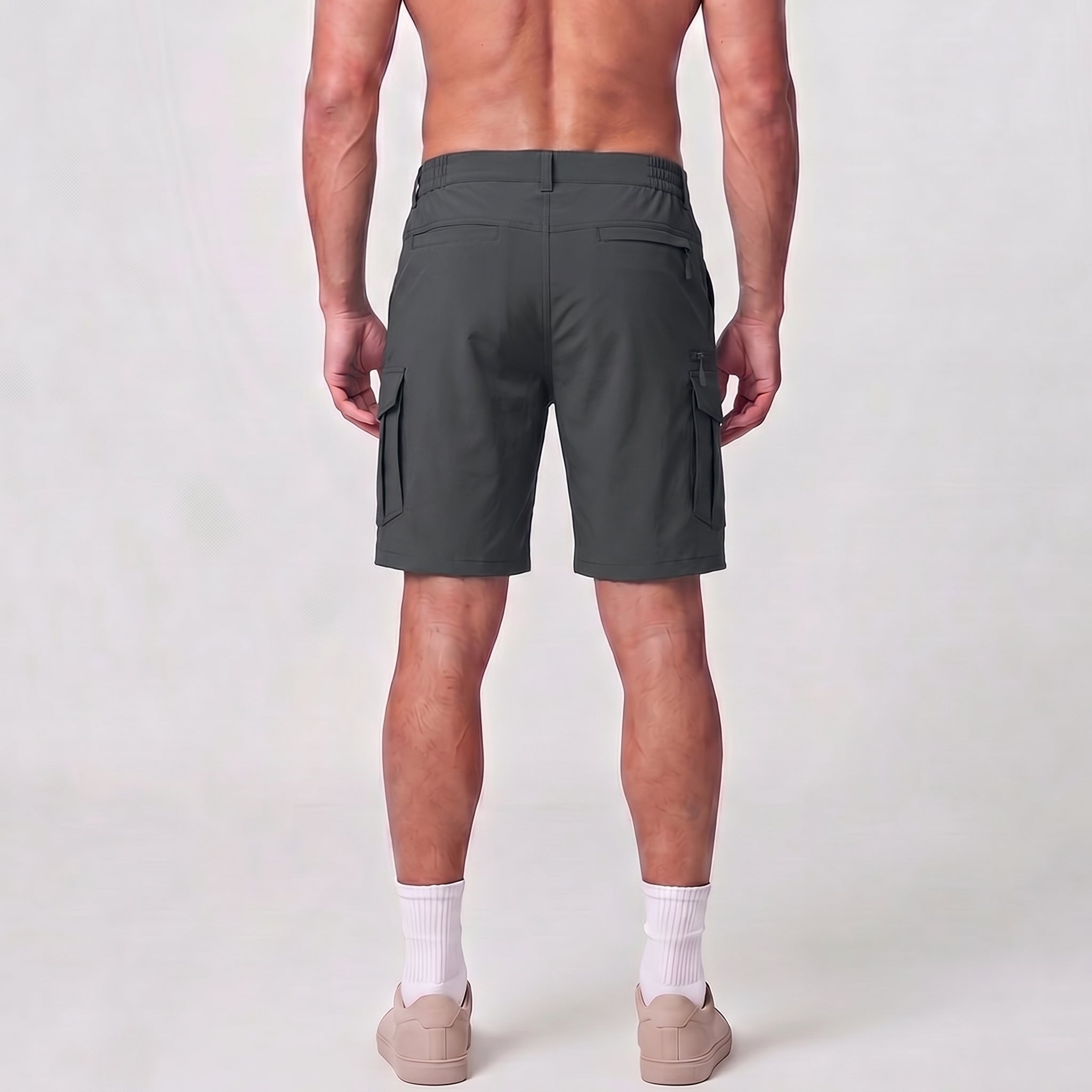 Men 9 Inch Hiking Cargo Shorts - Water Resistant 7 Pocket Stretch Tactical Shorts