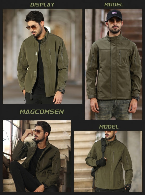 Men's Casual Cargo Tactical Windbreaker Jacket