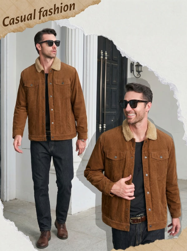 Men's Sherpa Lined Corduroy Jacket