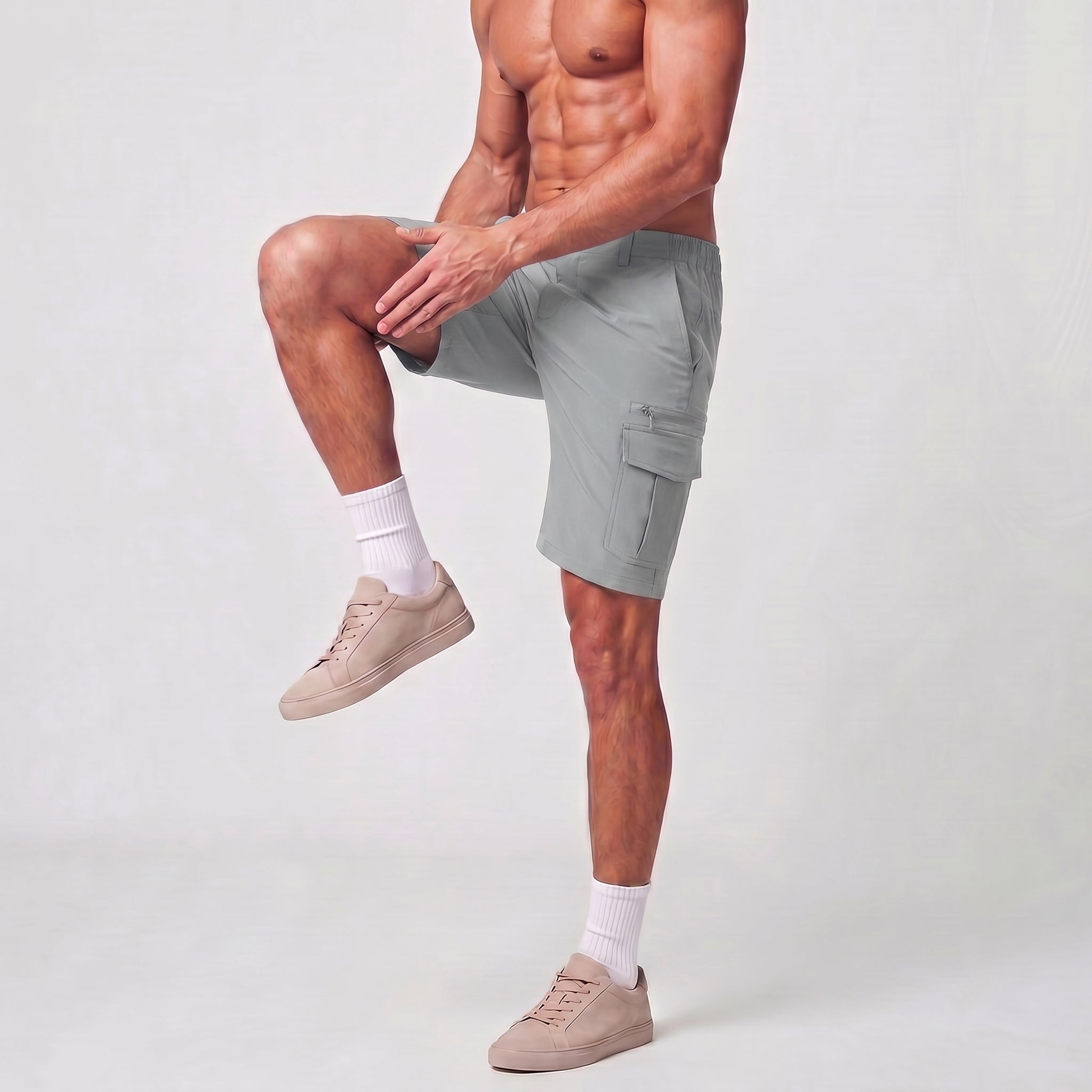 Men 9 Inch Hiking Cargo Shorts - Water Resistant 7 Pocket Stretch Tactical Shorts
