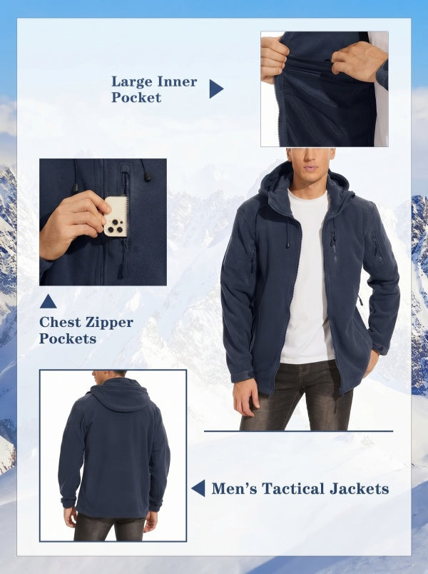 Men's Ripstop Canvas Military Cargo Field Jacket