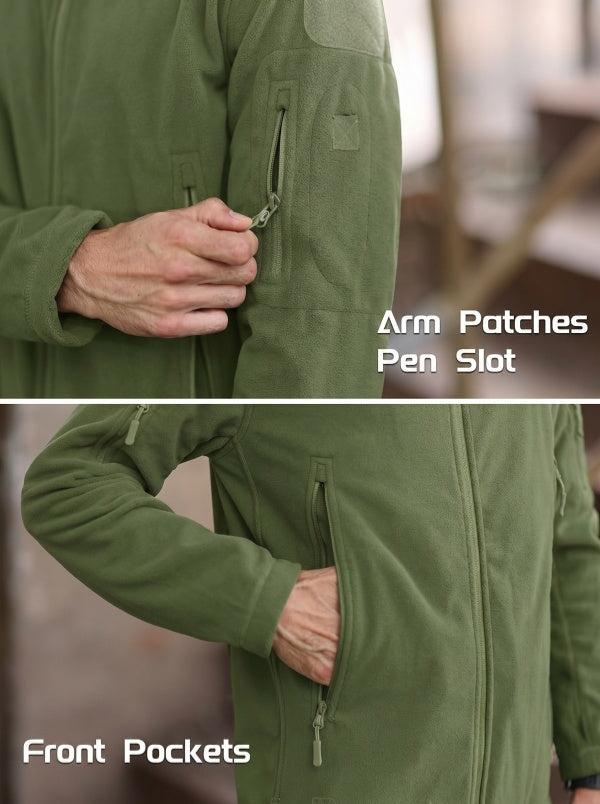 Men's Military Hooded Tactical Fleece Jacket
