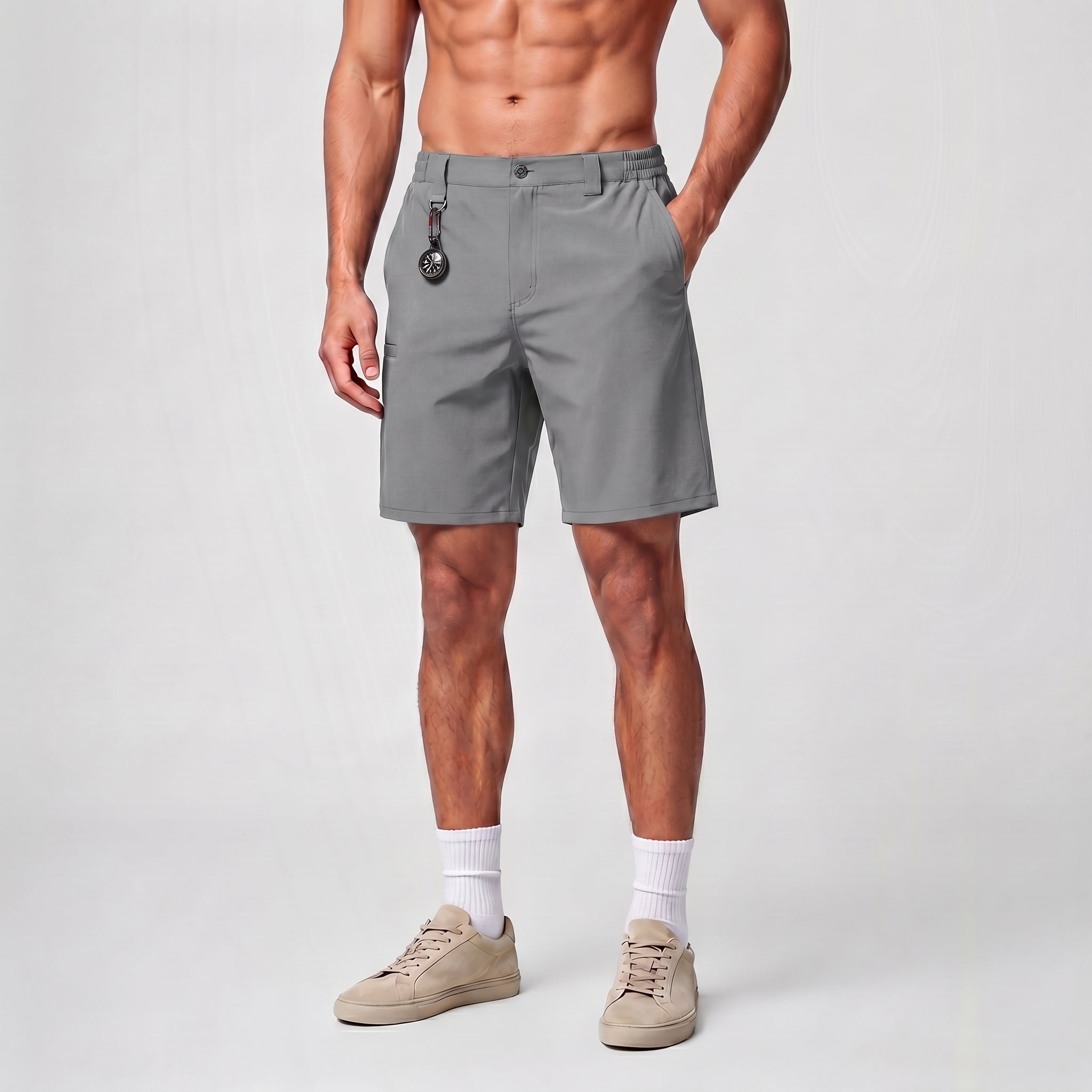 Men's Stretch Cotton Cargo Shorts - Below Knee Utility Work Shorts