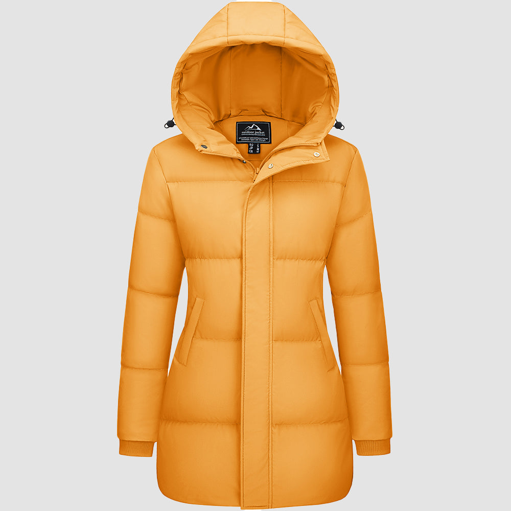 Women's Long Down Parka Waterproof Hooded Winter Puffer Coat