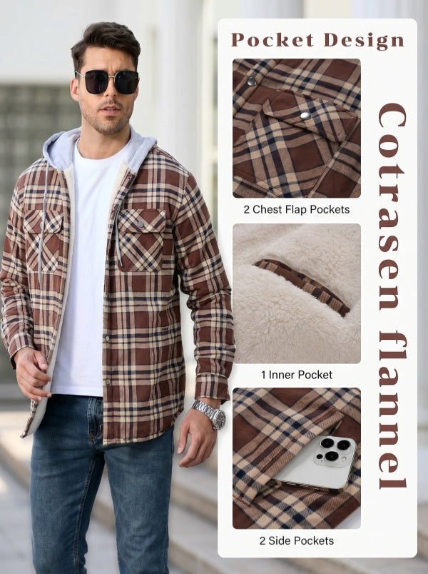 Men's Sherpa Lined Flannel Jacket