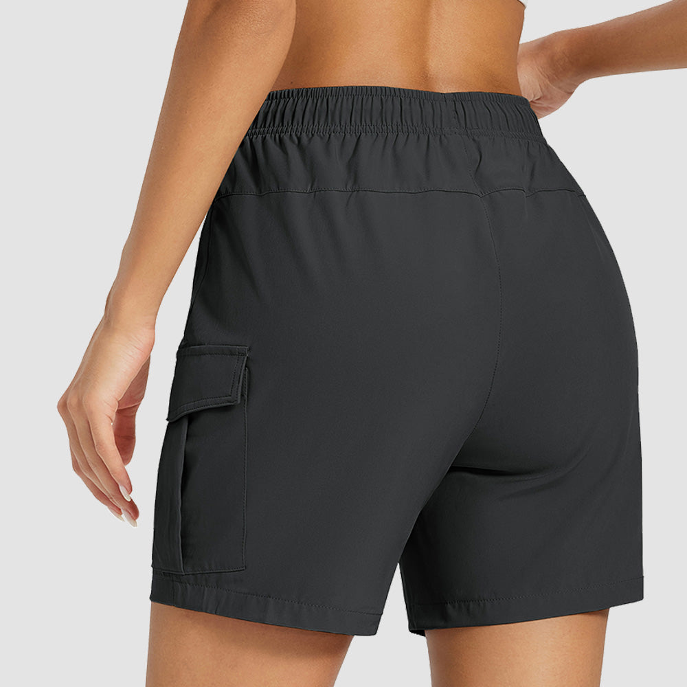 Women's 5 Inch Hiking Cargo Shorts - UPF 50+ Quick Dry Travel & Golf Shorts