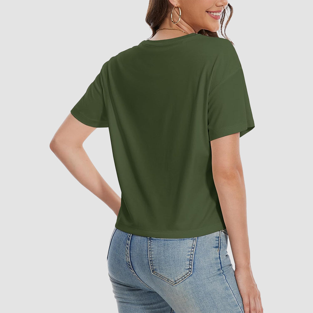 【New In】Women's Cotton UPF 50+ Summer Crop Top T-Shirt