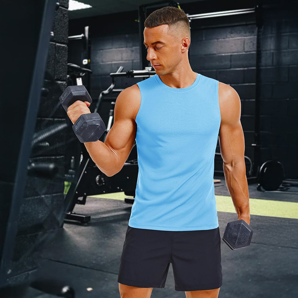 Men's Performance Muscle Tank - Quick-Dry, UV Shield for Training