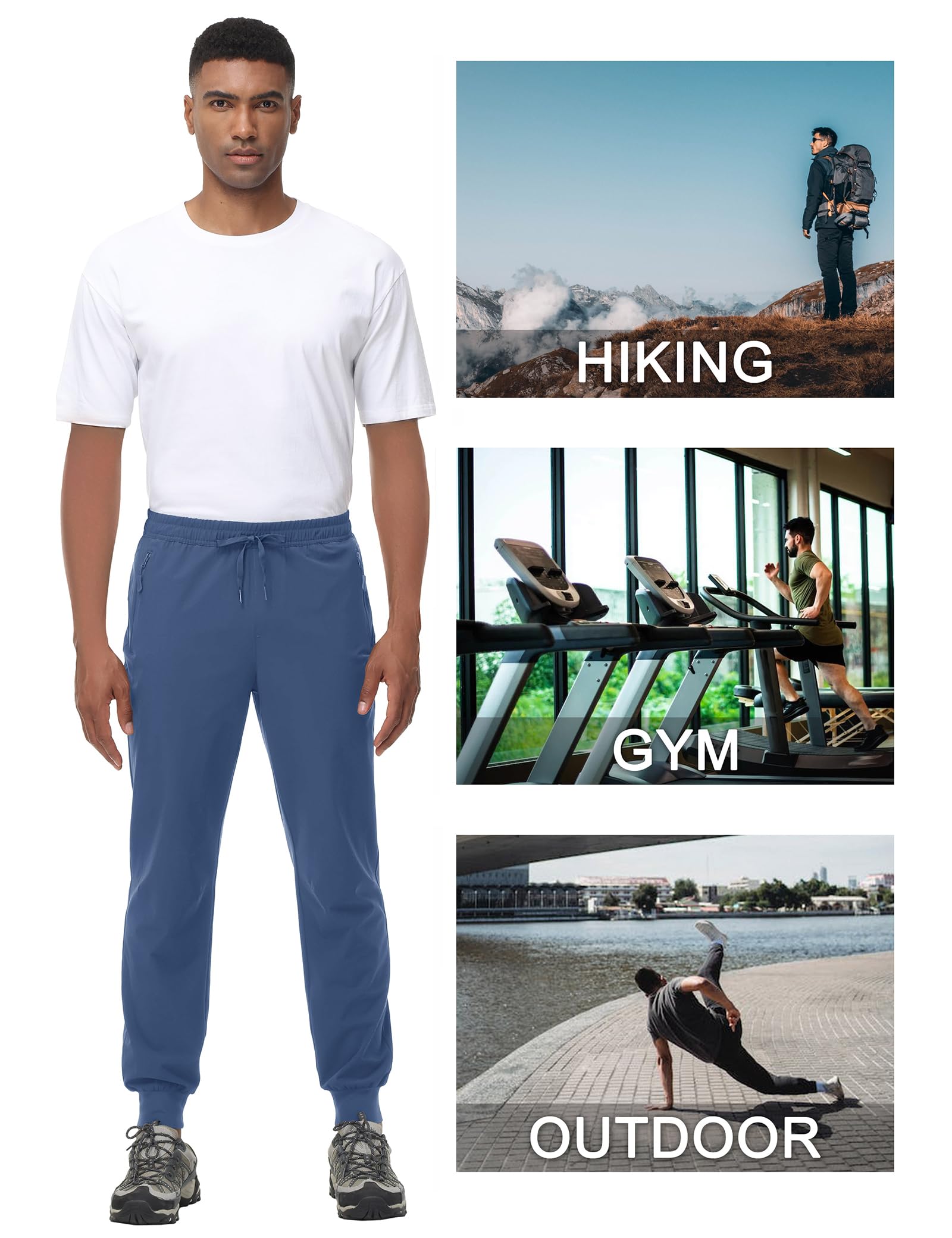 Men's Sweatpants Lightweight Quick Dry Workout Trousers
