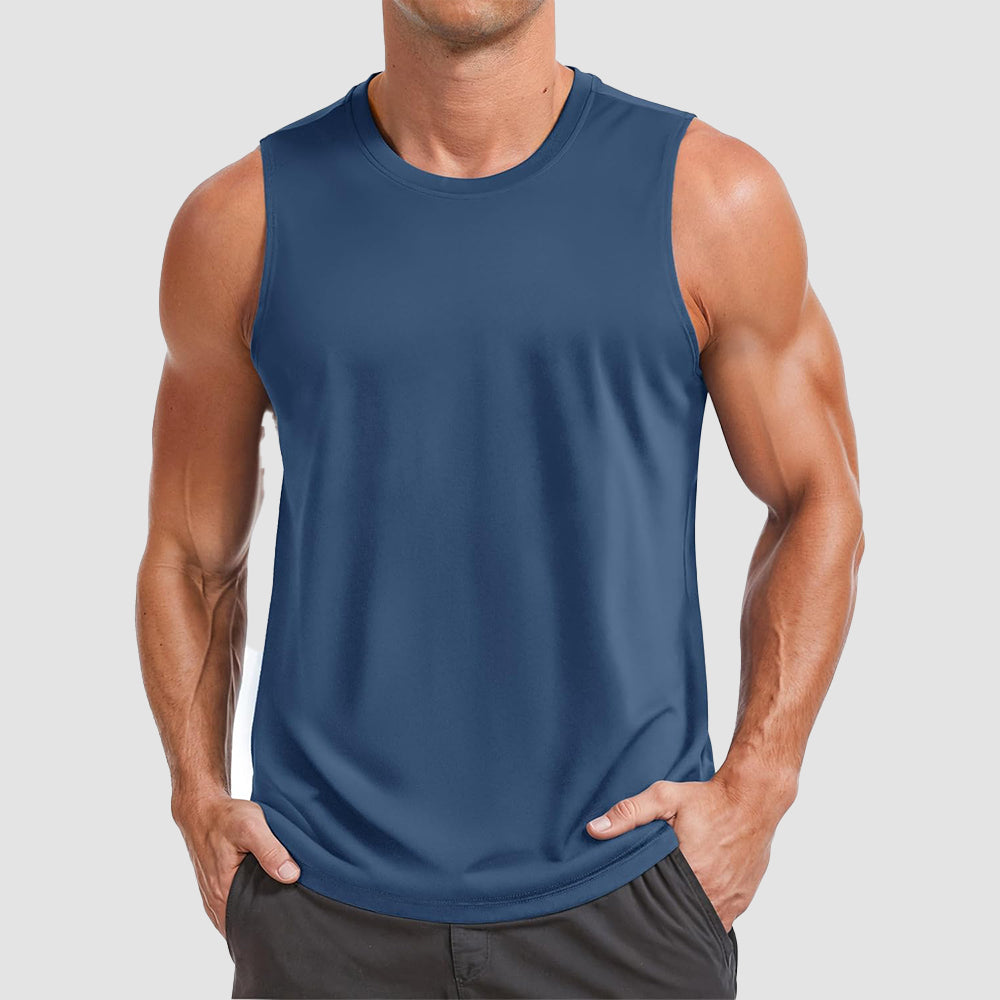 Men's Performance Muscle Tank - Quick-Dry, UV Shield for Training