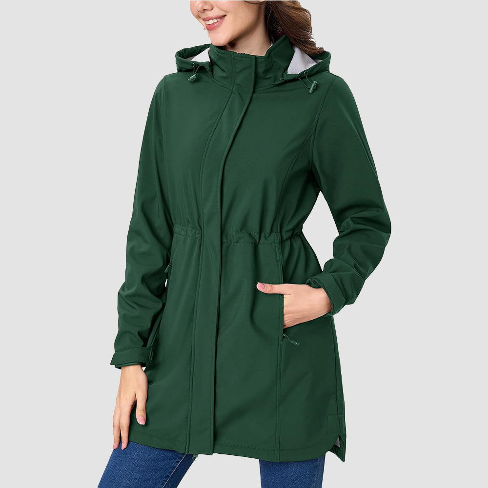 Women's Fleece Lined Jacket Hooded Warm Winter Coat