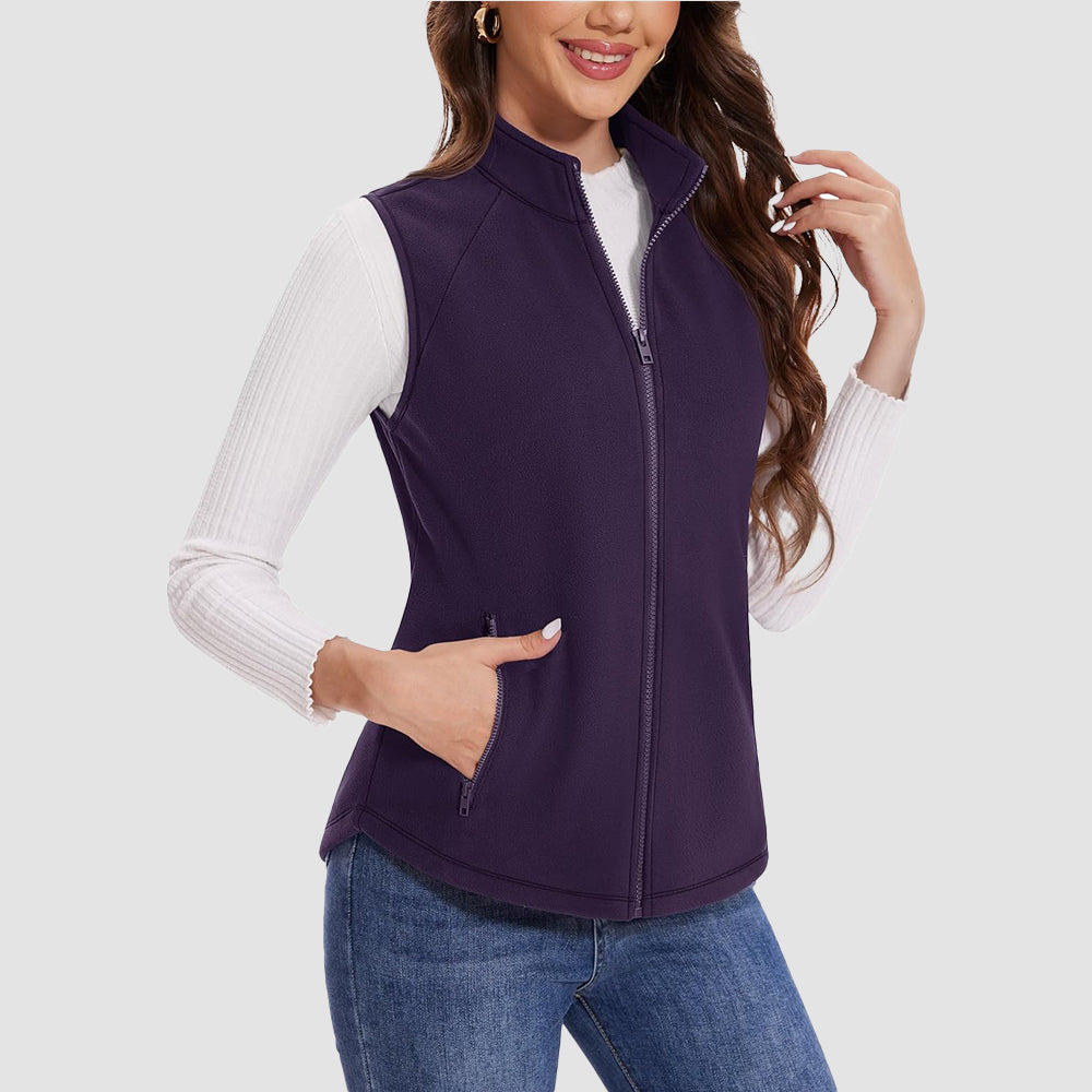 Women's Fleece Vest Sleeveless Lightweight Warmth Jackets