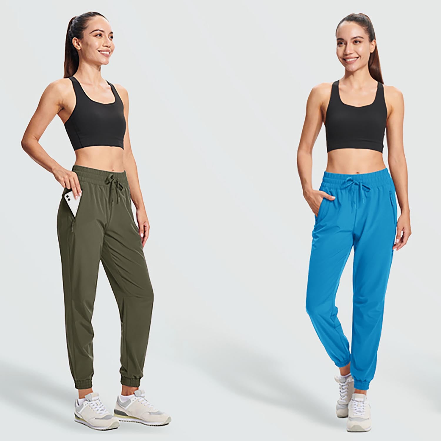 Women's Lightweight Water-Resistant Hiking Joggers with Pockets