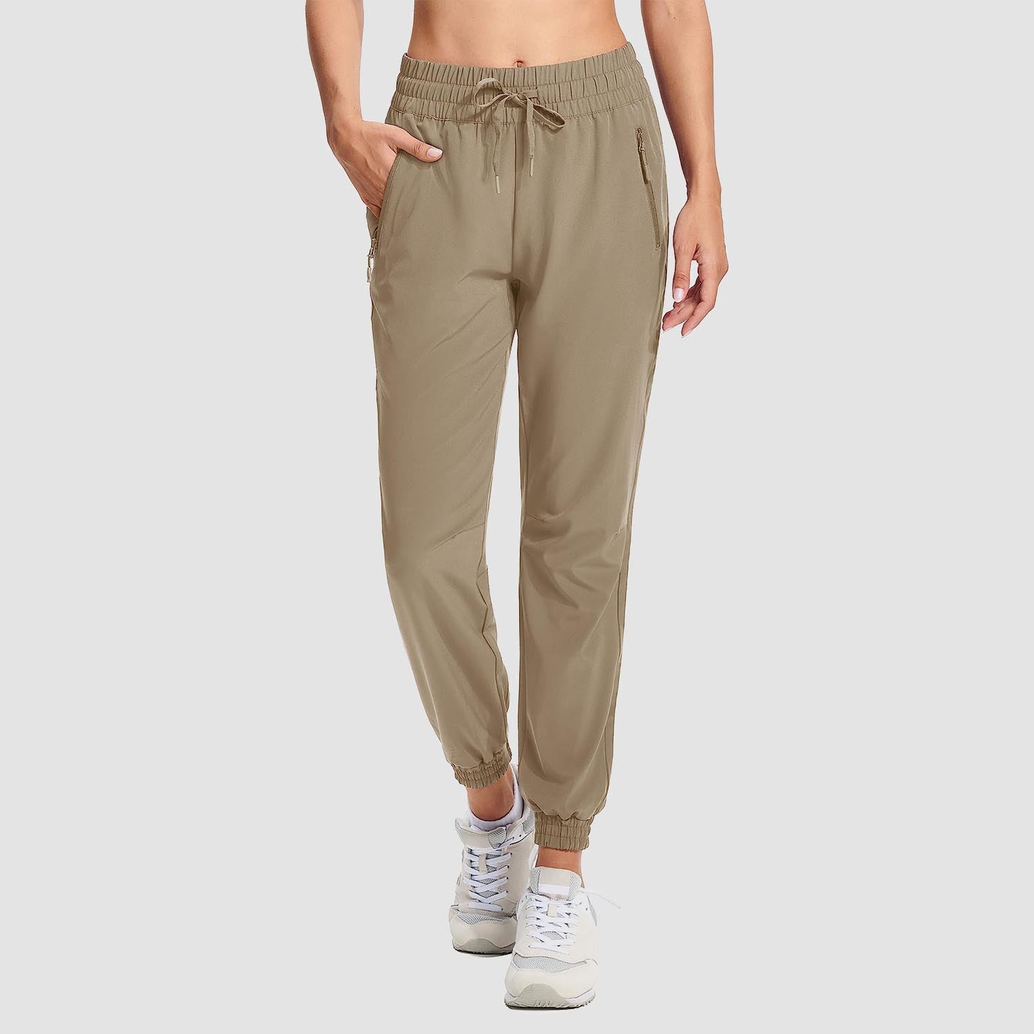 Women's Lightweight Water-Resistant Hiking Joggers with Pockets