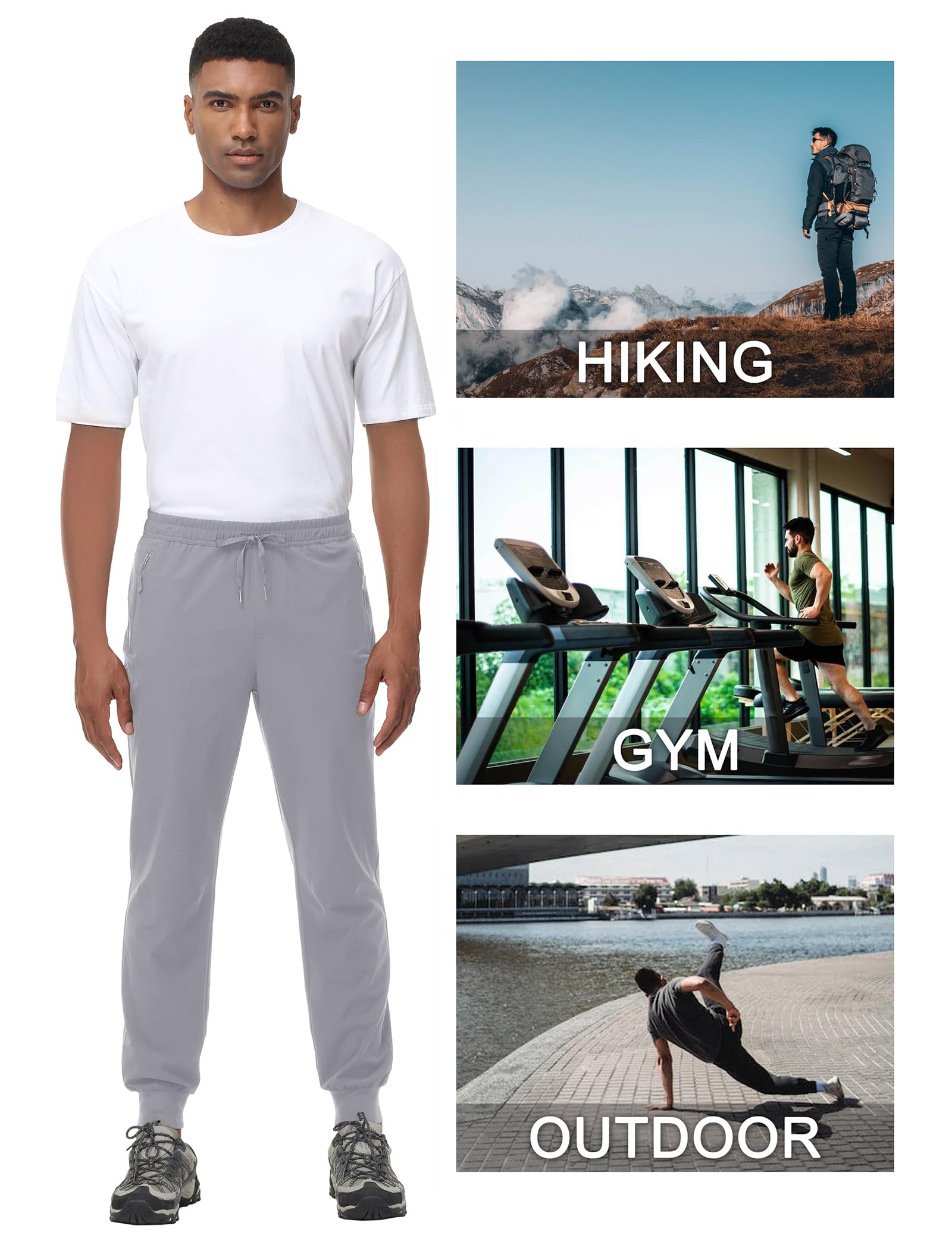 Men's Sweatpants Lightweight Quick Dry Workout Trousers