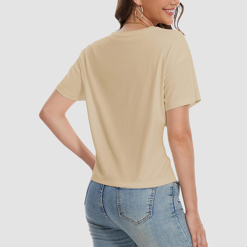 【New In】Women's Cotton UPF 50+ Summer Crop Top T-Shirt