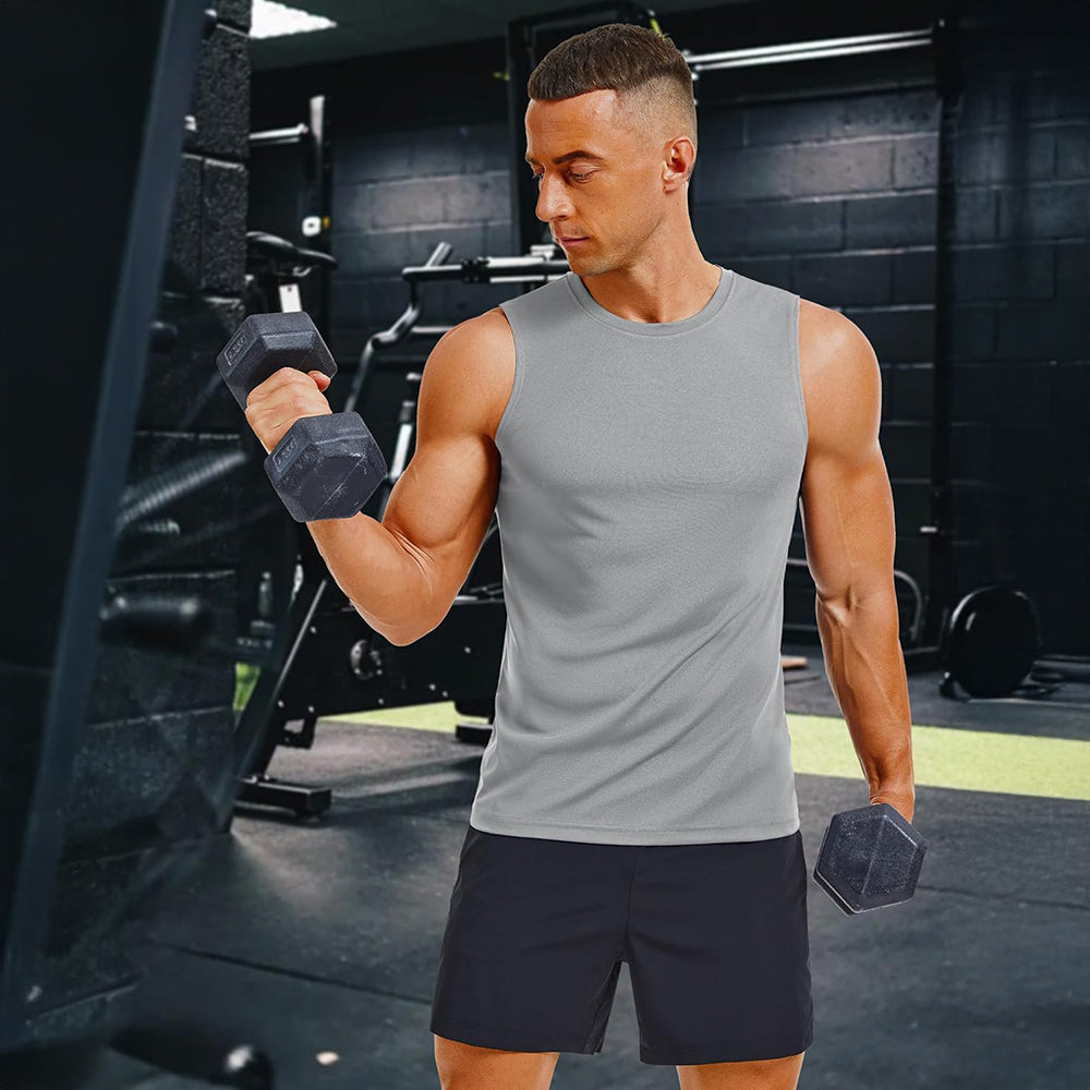 Men's Performance Muscle Tank - Quick-Dry, UV Shield for Training
