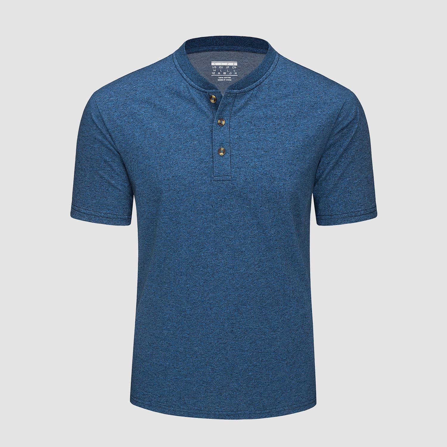 Men's Cotton Henley Shirt Casual Summer T-Shirt - MAGCOMSEN