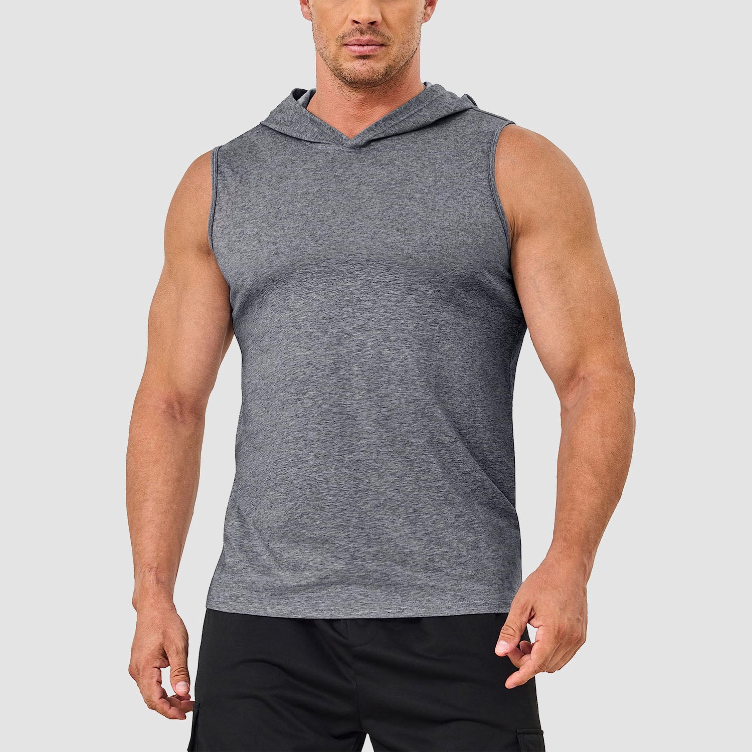 Men's Hooded Tank Sleeveless Sports Dressy Turquoise Tops