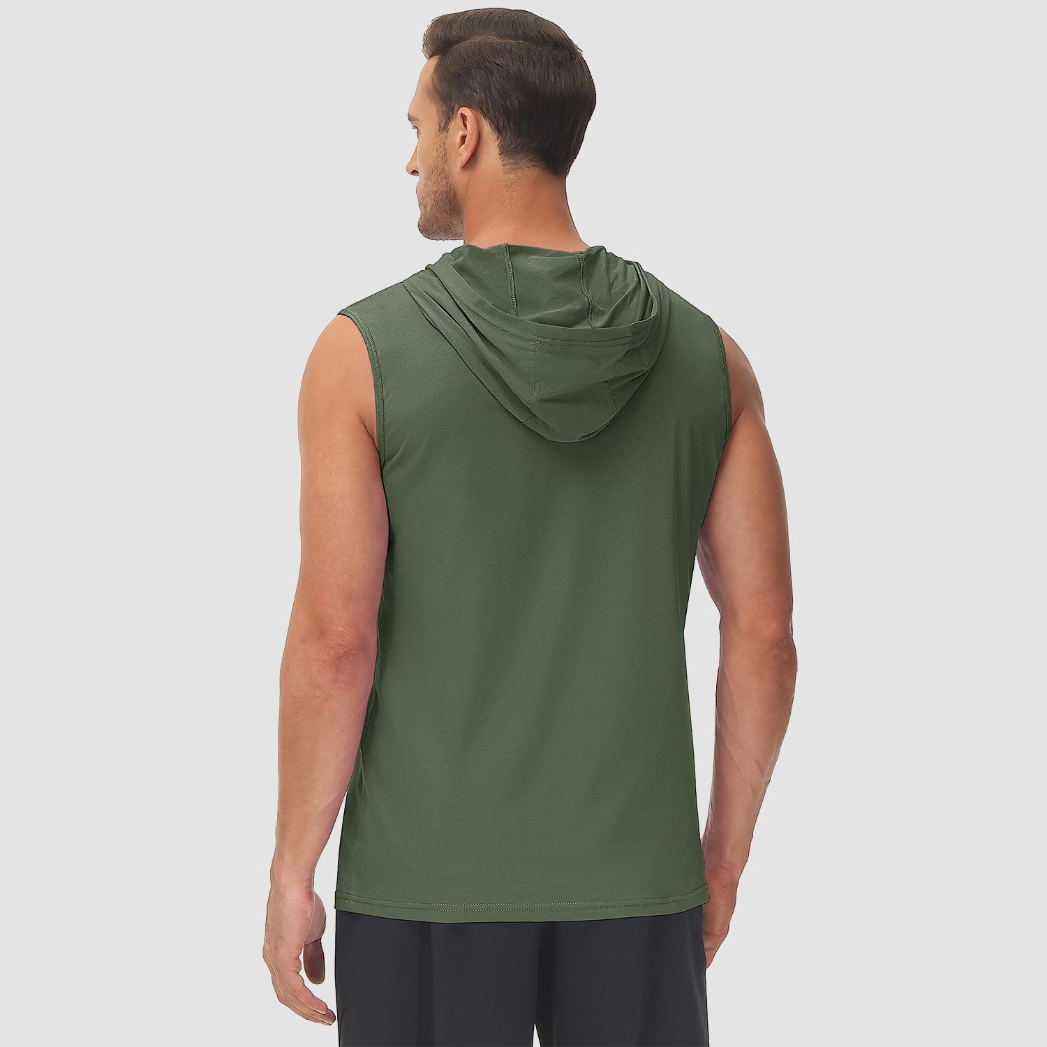 Men's Hooded Tank Sleeveless Sports Dressy Turquoise Tops