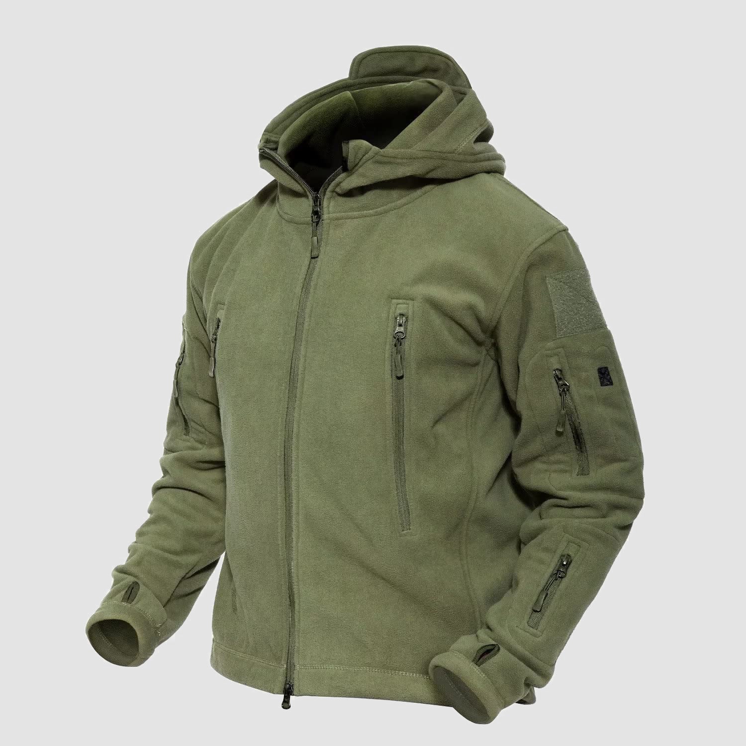 Men's Military Tactical Hooded Jacket with 6 Zip-Pockets - MAGCOMSEN