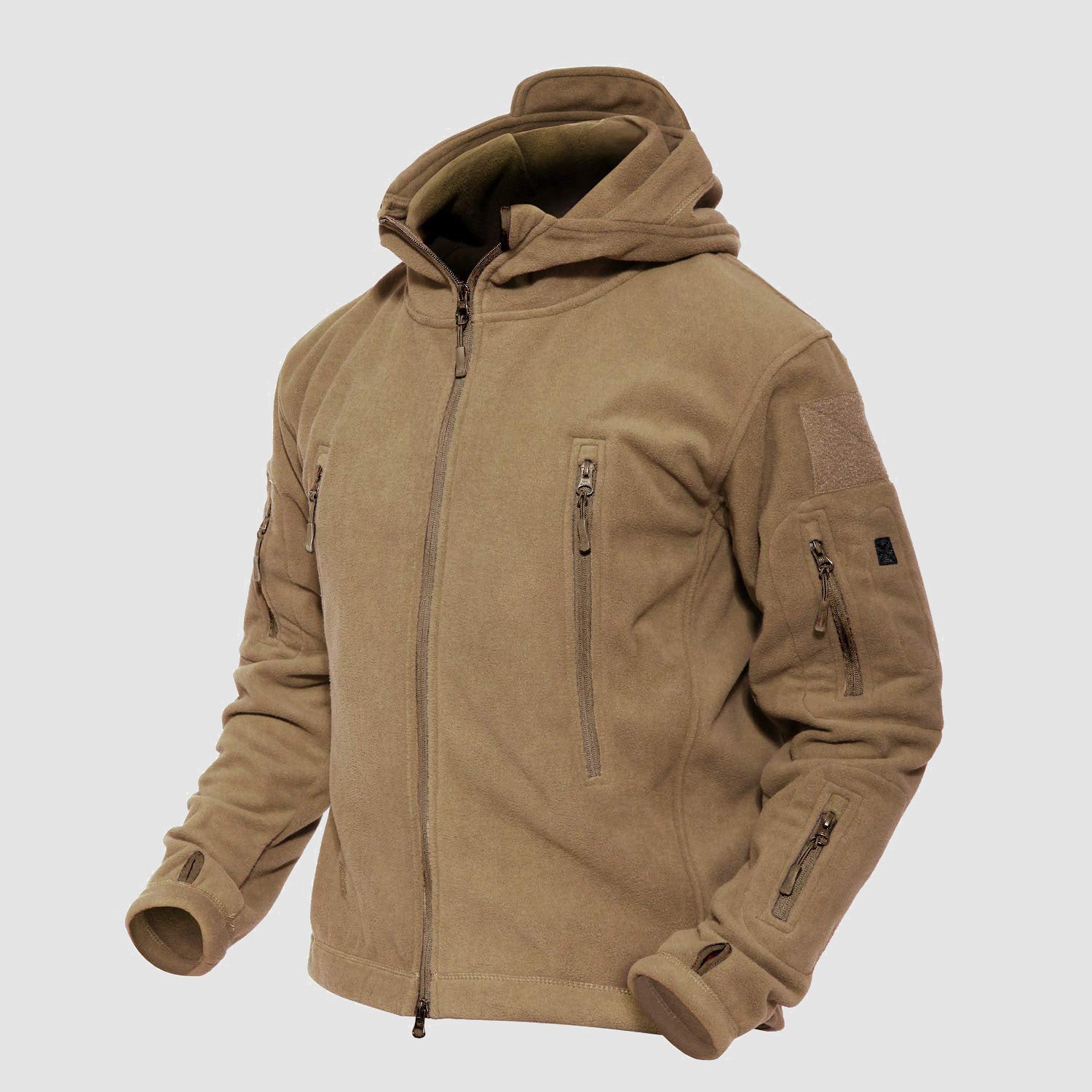 Men's Military Tactical Hooded Jacket with 6 Zip-Pockets - MAGCOMSEN