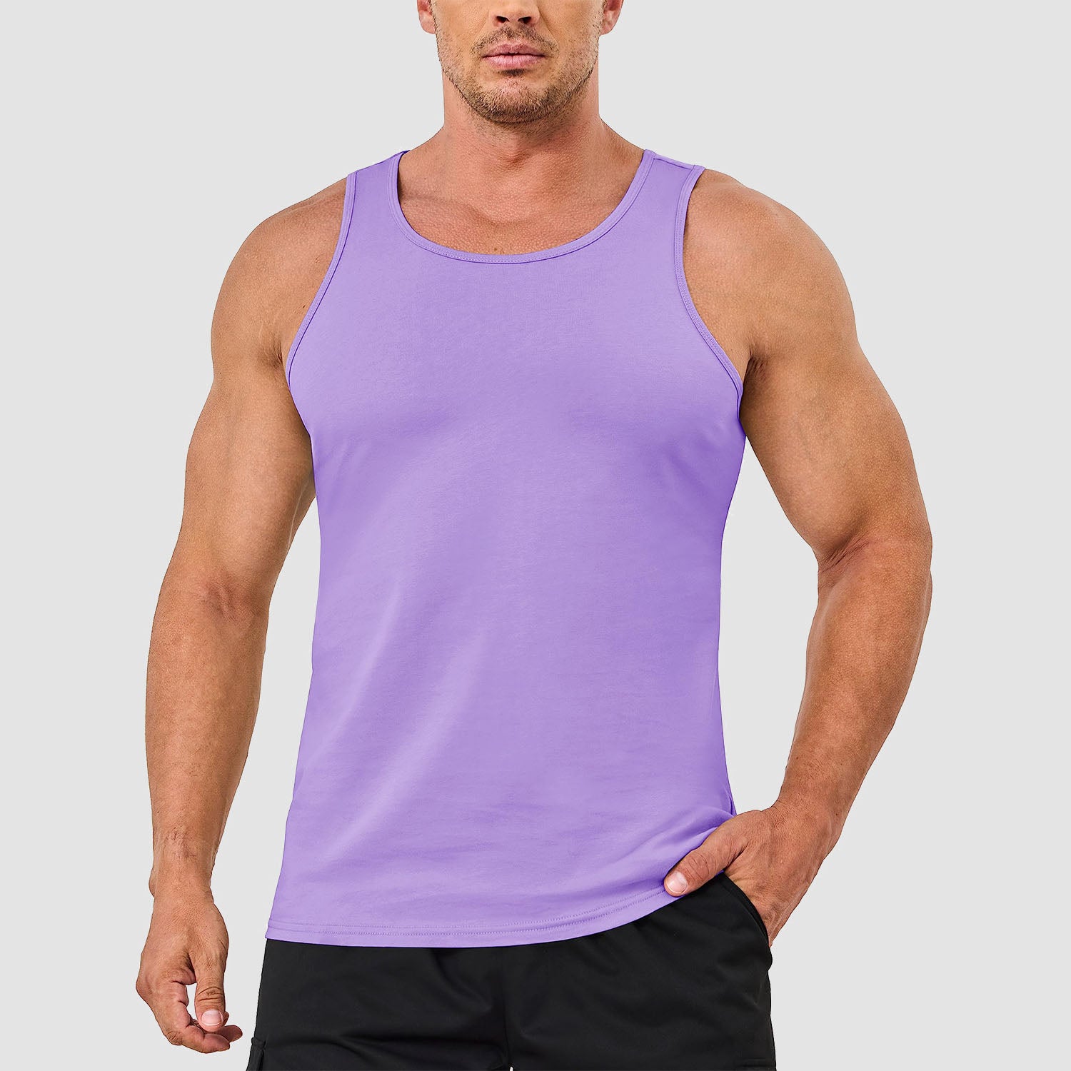 Men's Lightweight Cotton Sleeveless Muscle Tank Top