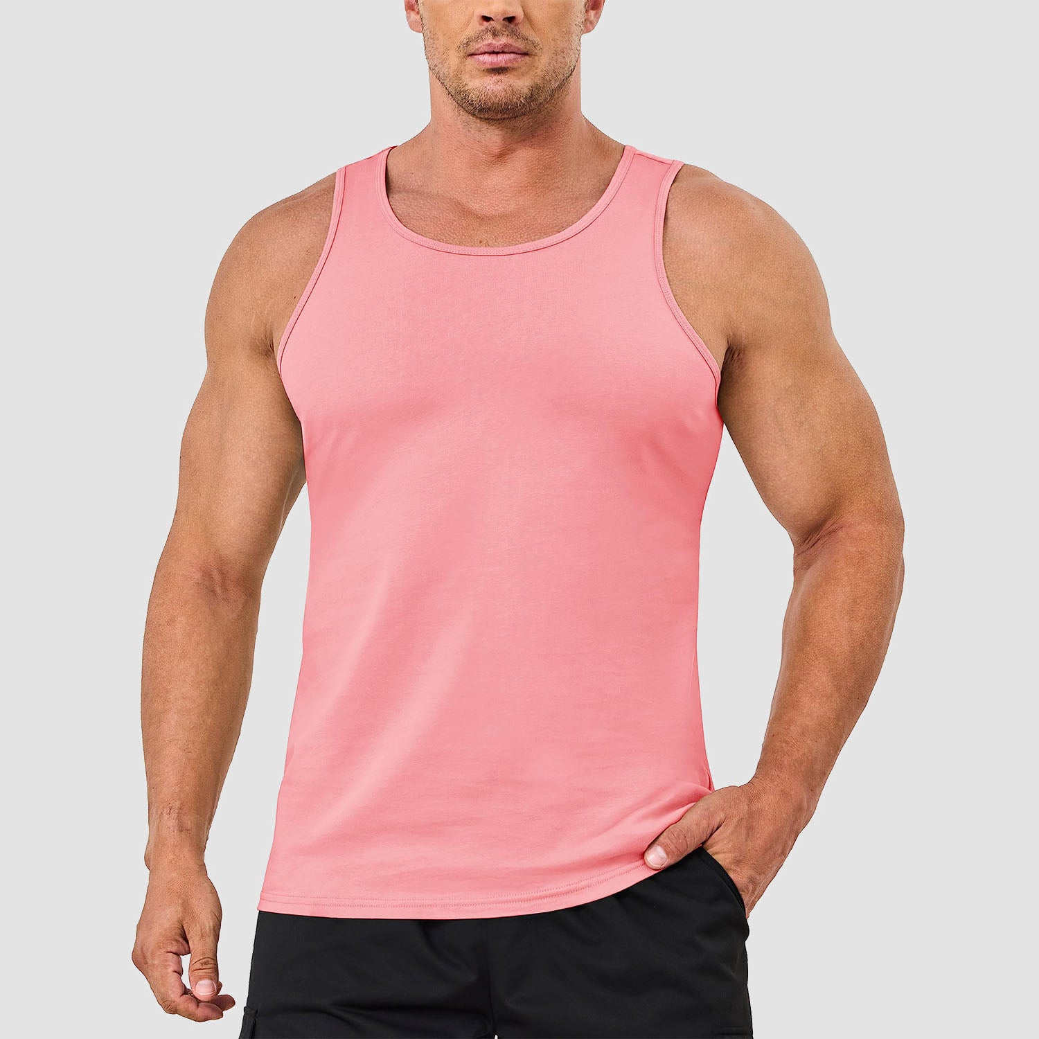 Men's Lightweight Cotton Sleeveless Muscle Tank Top