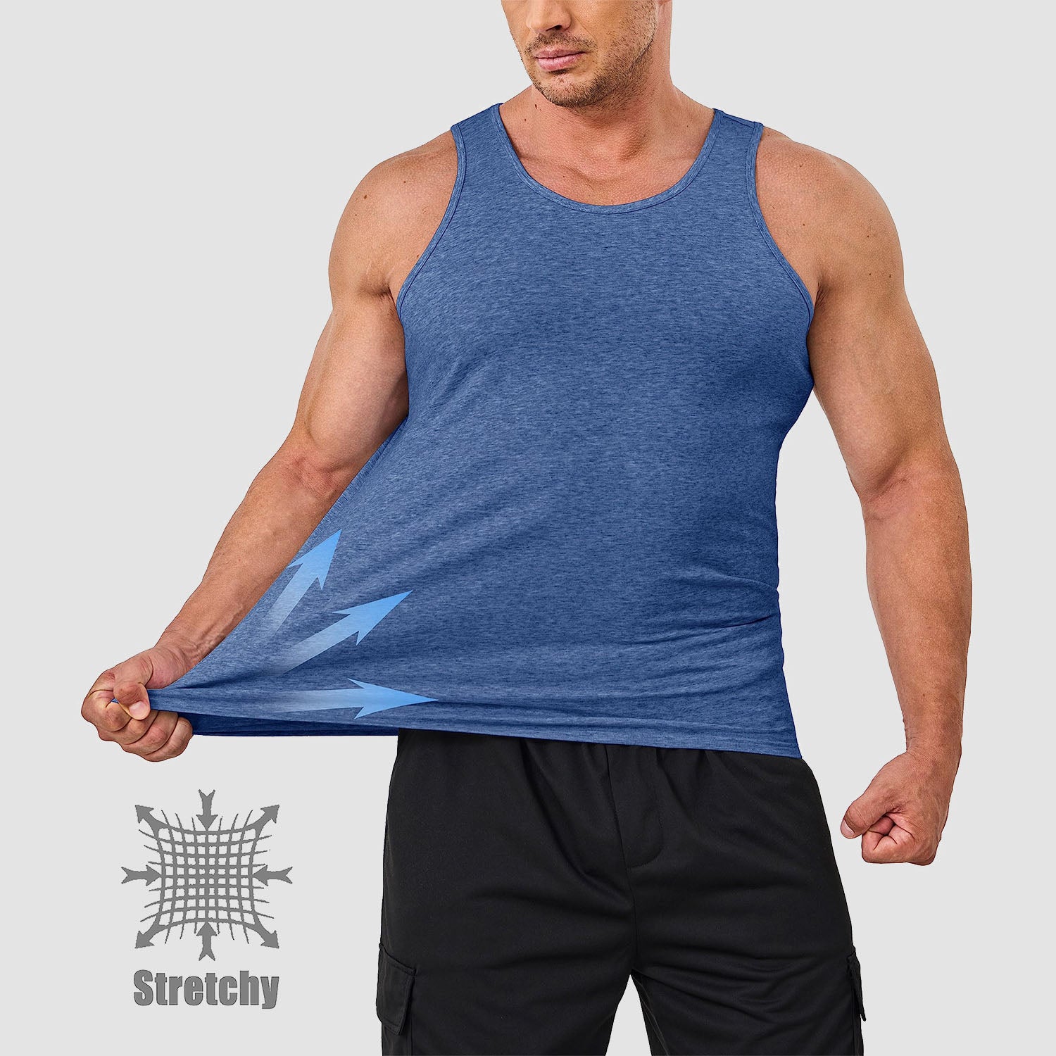 Men's Lightweight Cotton Sleeveless Muscle Tank Top