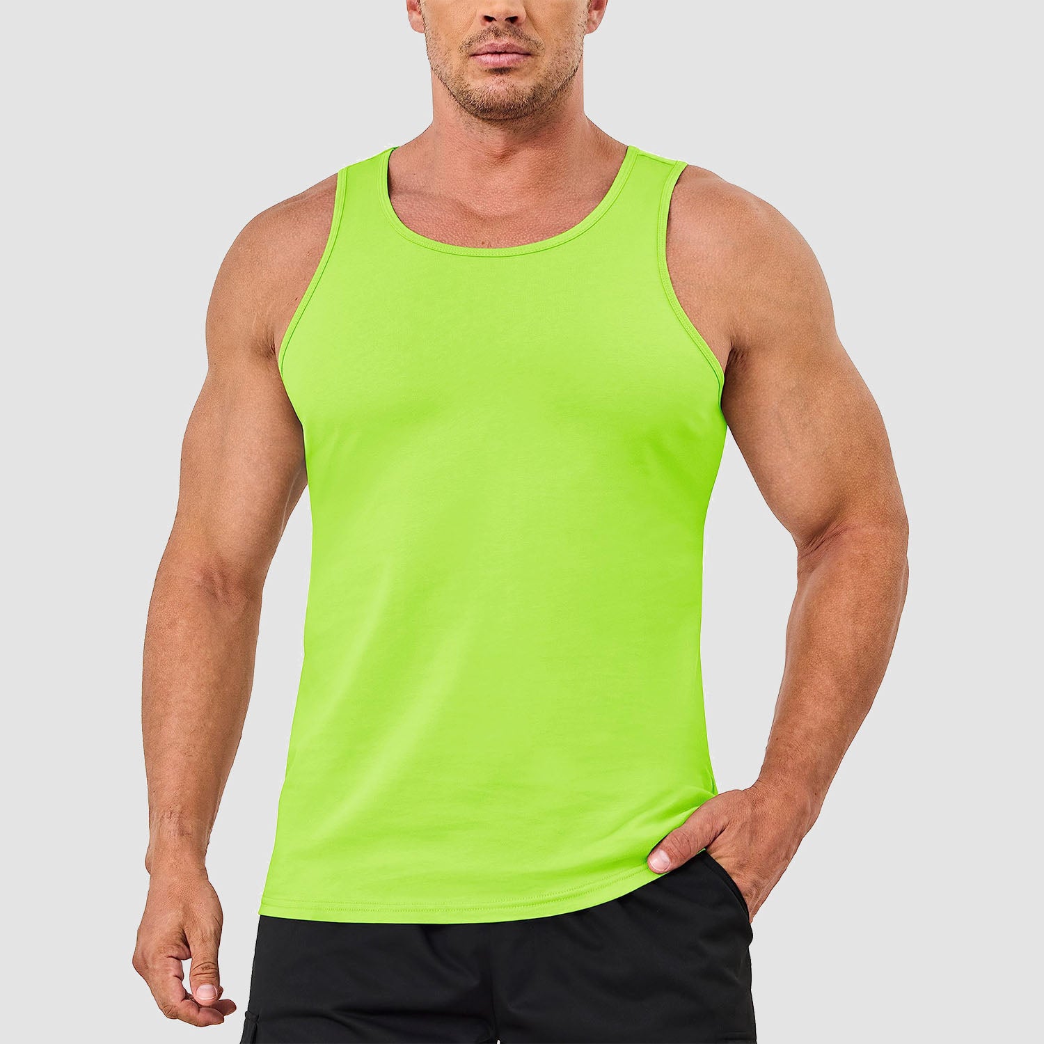 Men's Lightweight Cotton Sleeveless Muscle Tank Top