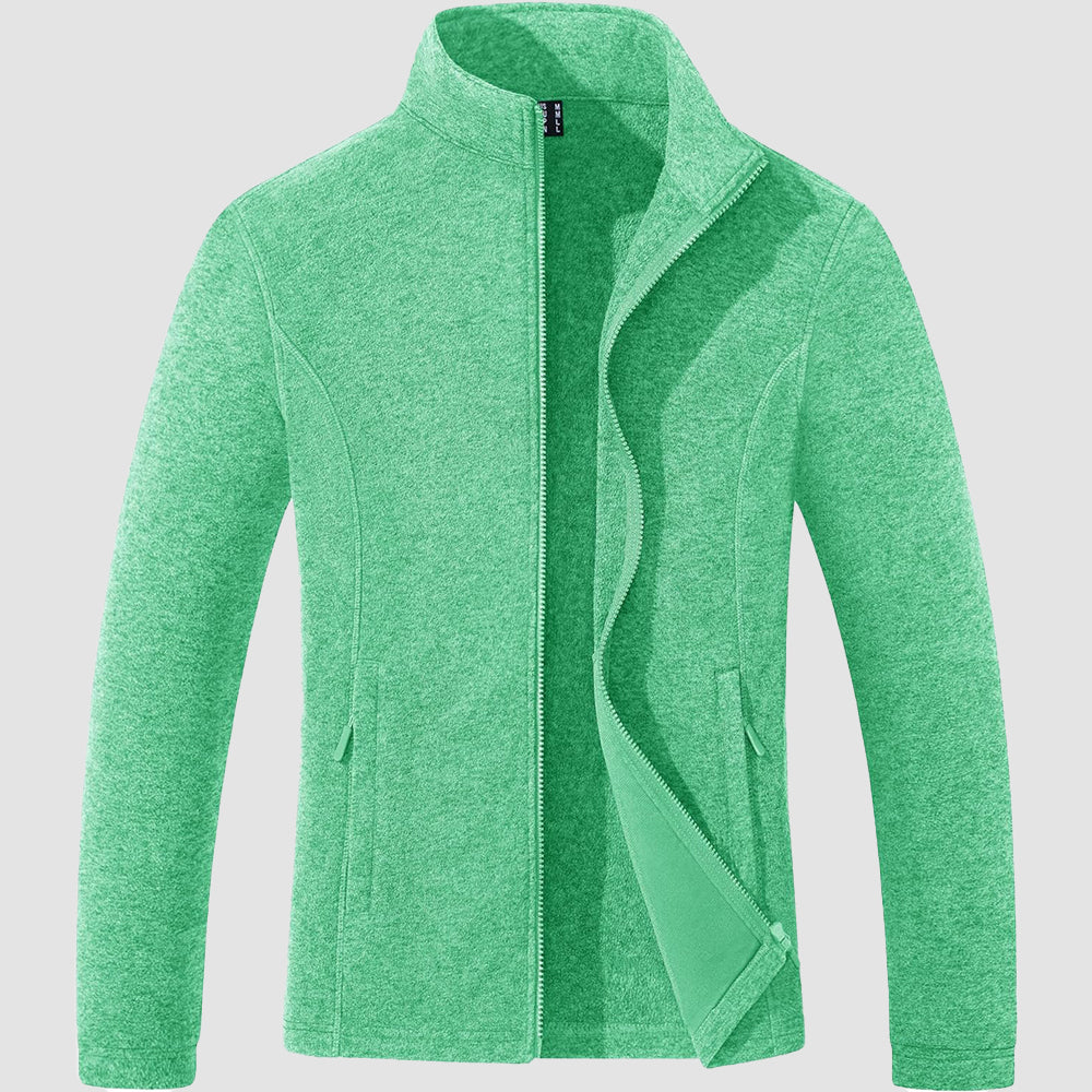 Women's Full Zip Fleece Jacket - Zip Pockets, Warm