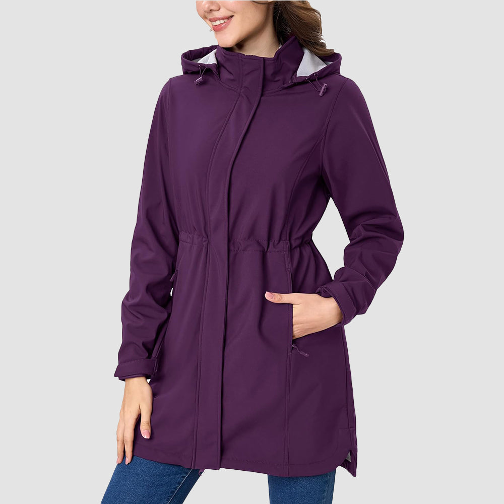 Women's Fleece Lined Jacket Hooded Warm Winter Coat
