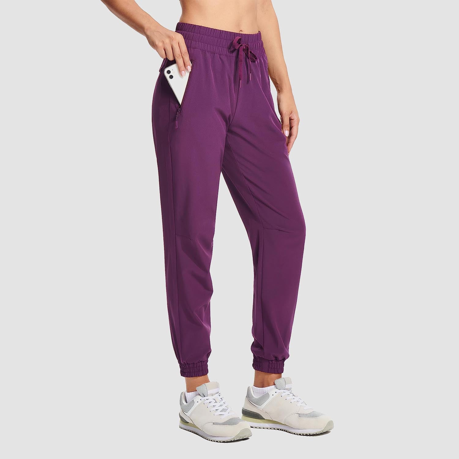 Women's Lightweight Water-Resistant Hiking Joggers with Pockets