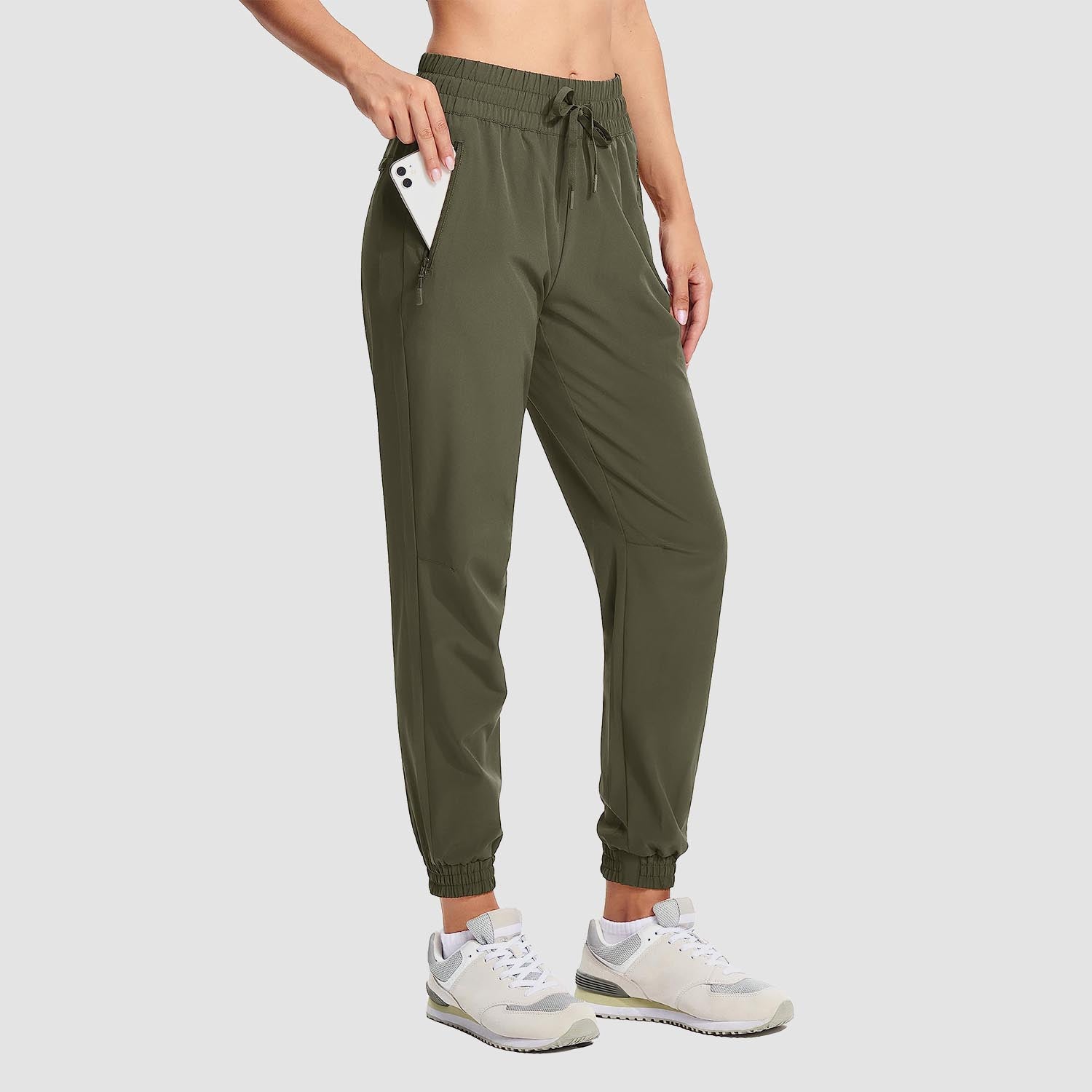 Women's Lightweight Water-Resistant Hiking Joggers with Pockets