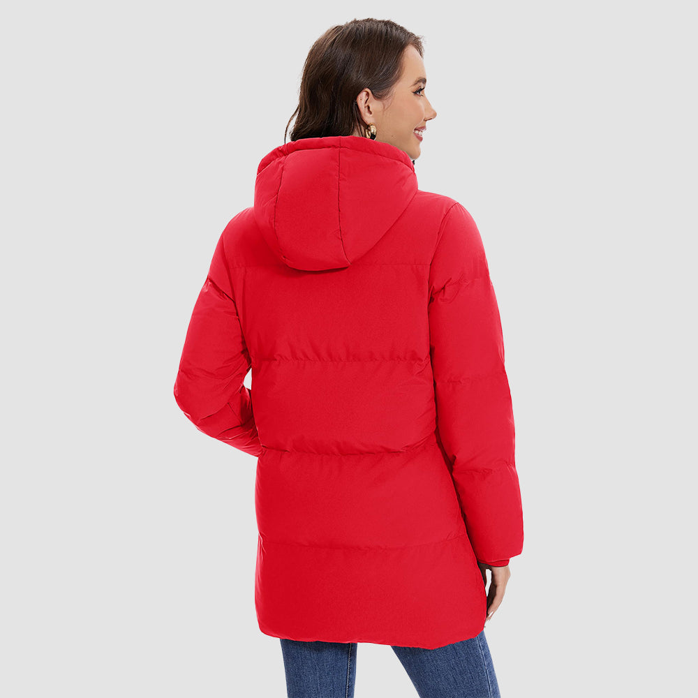 Women's Long Down Parka Waterproof Hooded Winter Puffer Coat