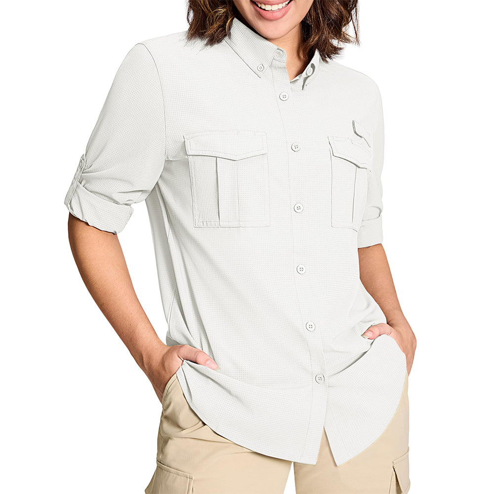 Women's UPF 50 Sun Protection Long Sleeve Hiking Shirt