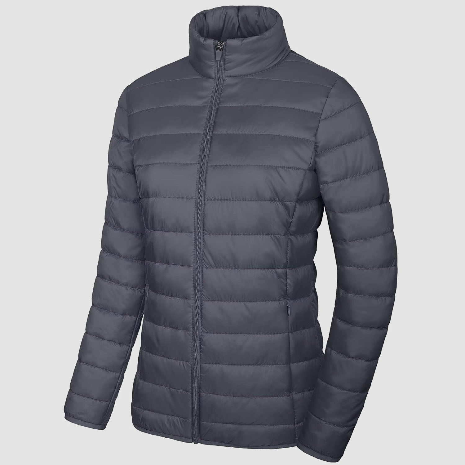 Women's Lightweight Quilted Puffer Jacket Full Zip Winter Coat - MAGCOMSEN