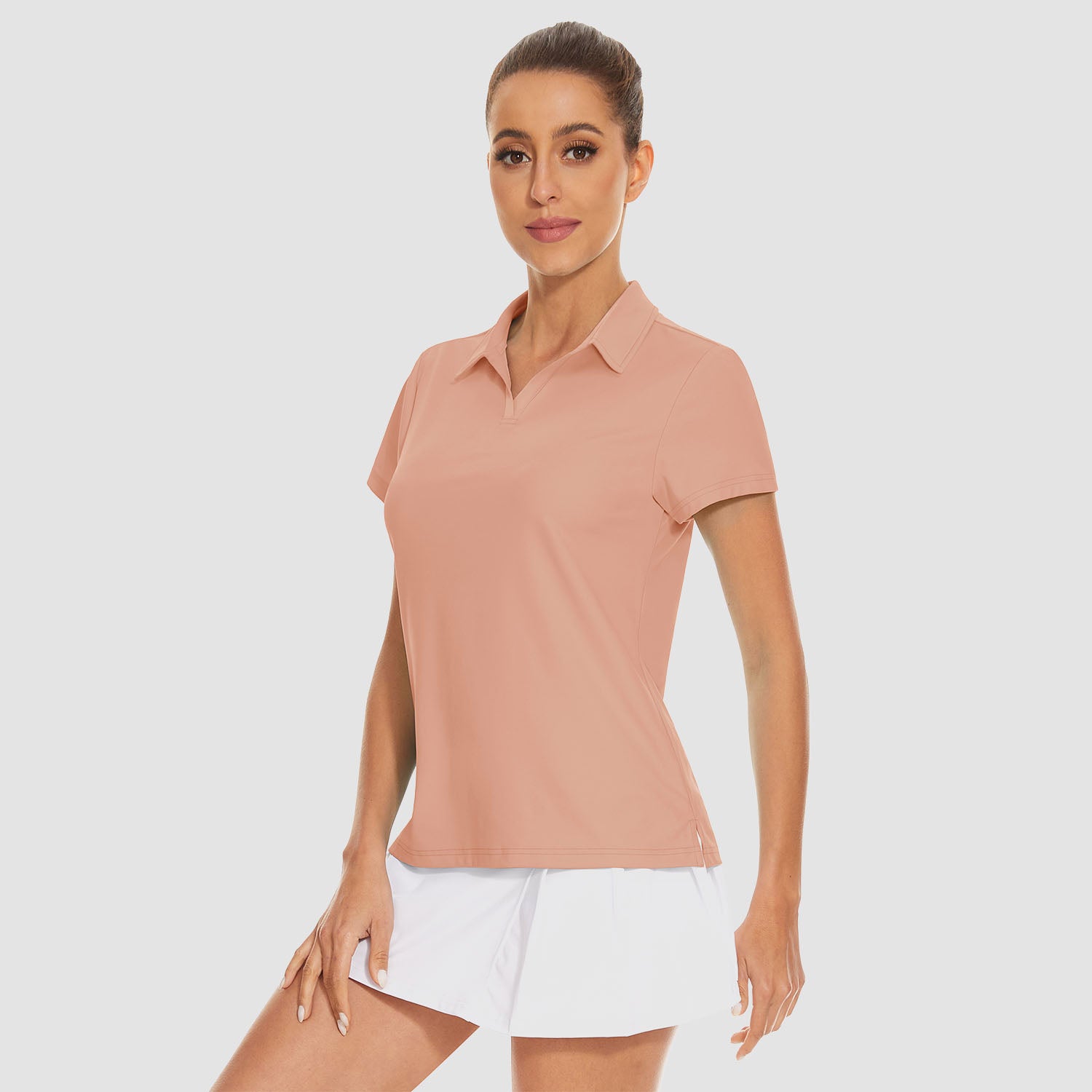Women's V-Neck Golf Polo Shirt UPF 50+ Quick-Dry - MAGCOMSEN