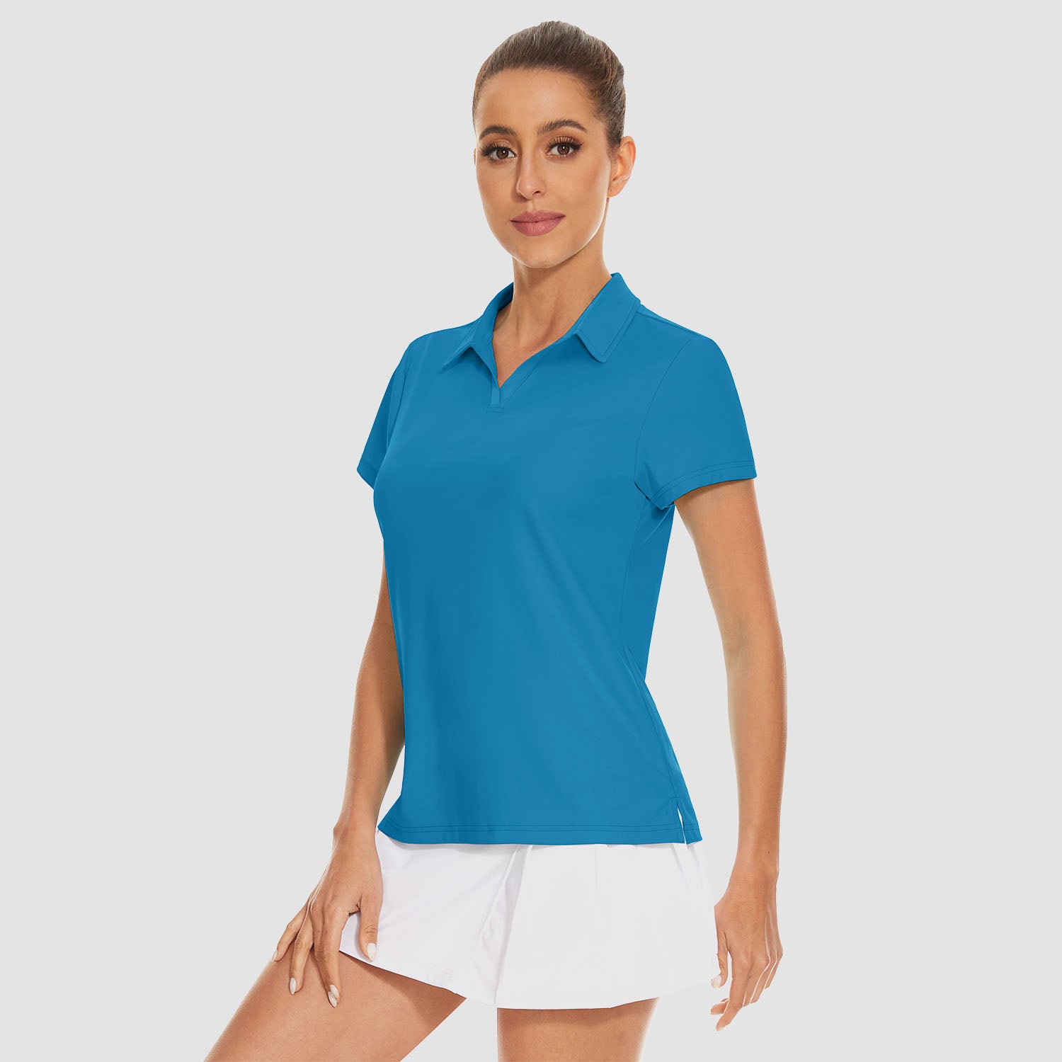 Women's V-Neck Golf Polo Shirt UPF 50+ Quick-Dry - MAGCOMSEN