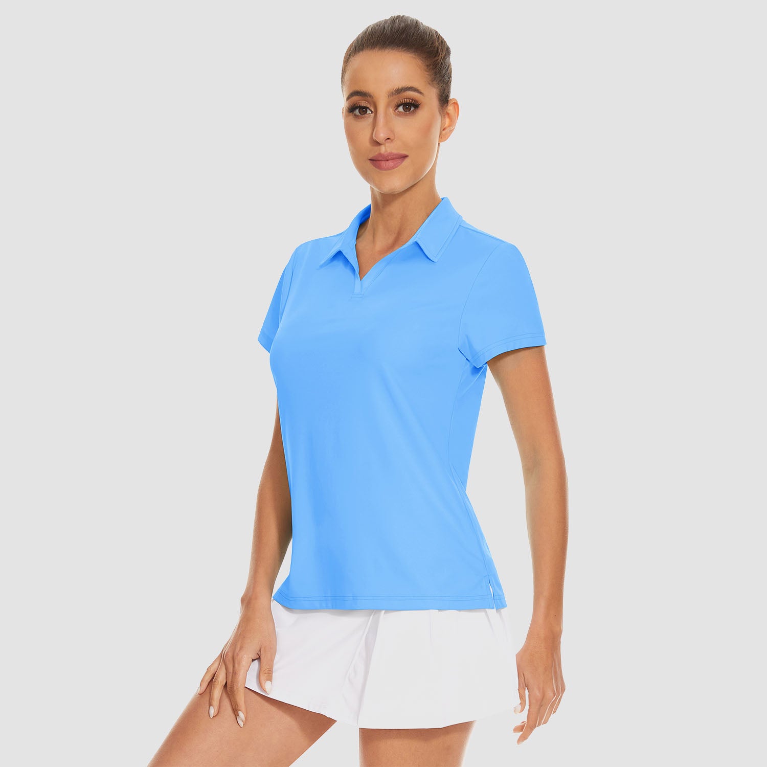 Women's V-Neck Golf Polo Shirt UPF 50+ Quick-Dry - MAGCOMSEN