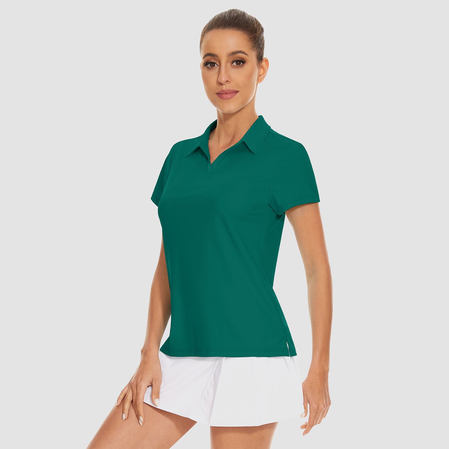 Women's V-Neck Golf Polo Shirt UPF 50+ Quick-Dry - MAGCOMSEN